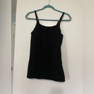 Black nursing tank top
